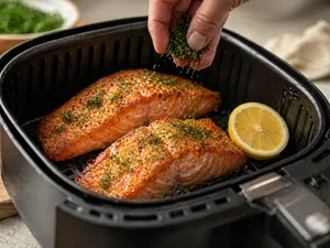 Salmone Croccante in Air Fryer con Limone e Erbe Aromatiche