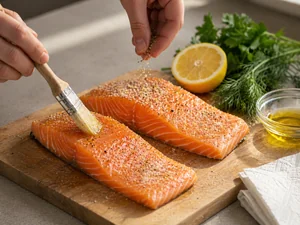 Salmone Croccante in Air Fryer con Limone e Erbe Aromatiche