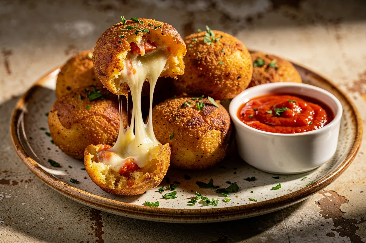Croquettes de pommes de terre fourrées à la mozzarella