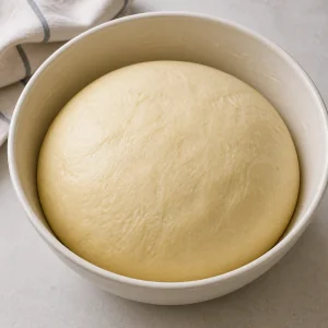 Pâte à kolache levée dans un bol