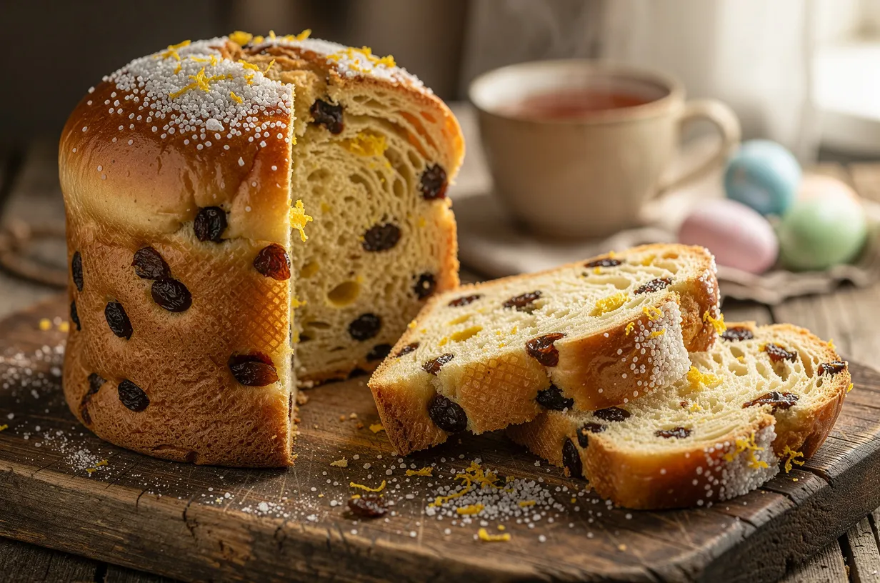Easter Kulich Kraffin: Tall Russian Sweet Braided Bread