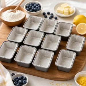 Mini moules a cake farines prets pour la pate