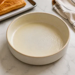 Gebutterte Keramikform