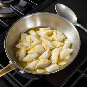 Lump crab meat warmed in lemon butter