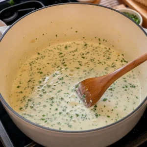 Minced shallot softened in melted butter