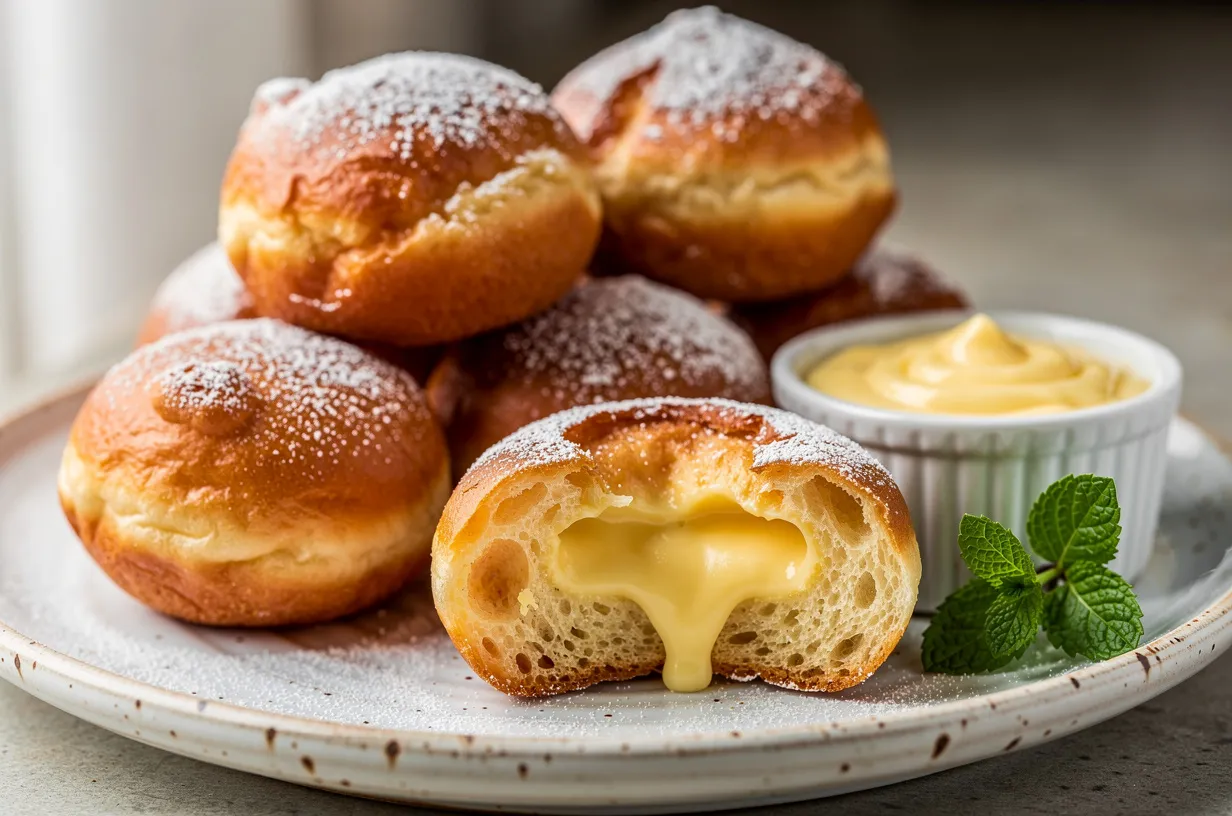 Gogosi ao Estilo Francês com Crème de Limão, Leves e Fofas