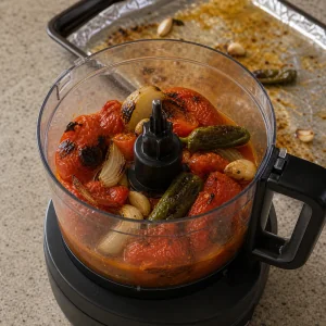Salsa Casera de Tomates Asados y Chiles Tatemados