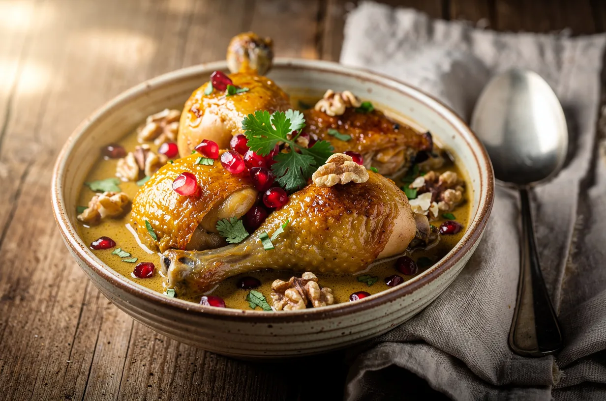 Georgian Chicken Stew with Satisfying Walnut Sauce