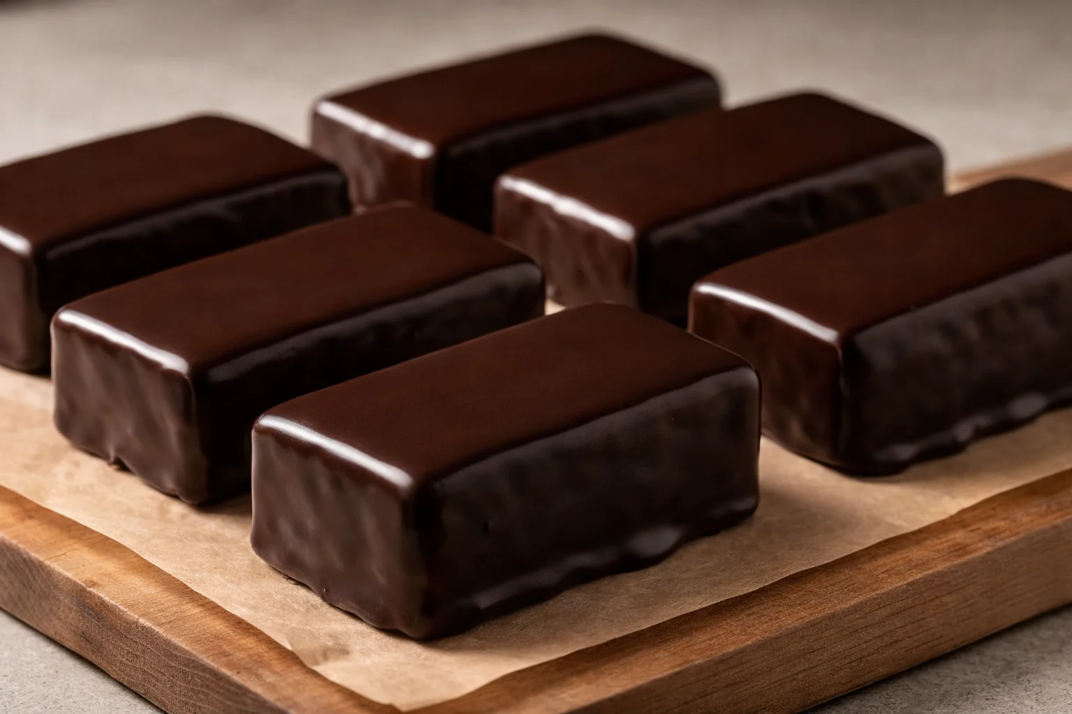 Barrette di quark glassate con copertura al cioccolato