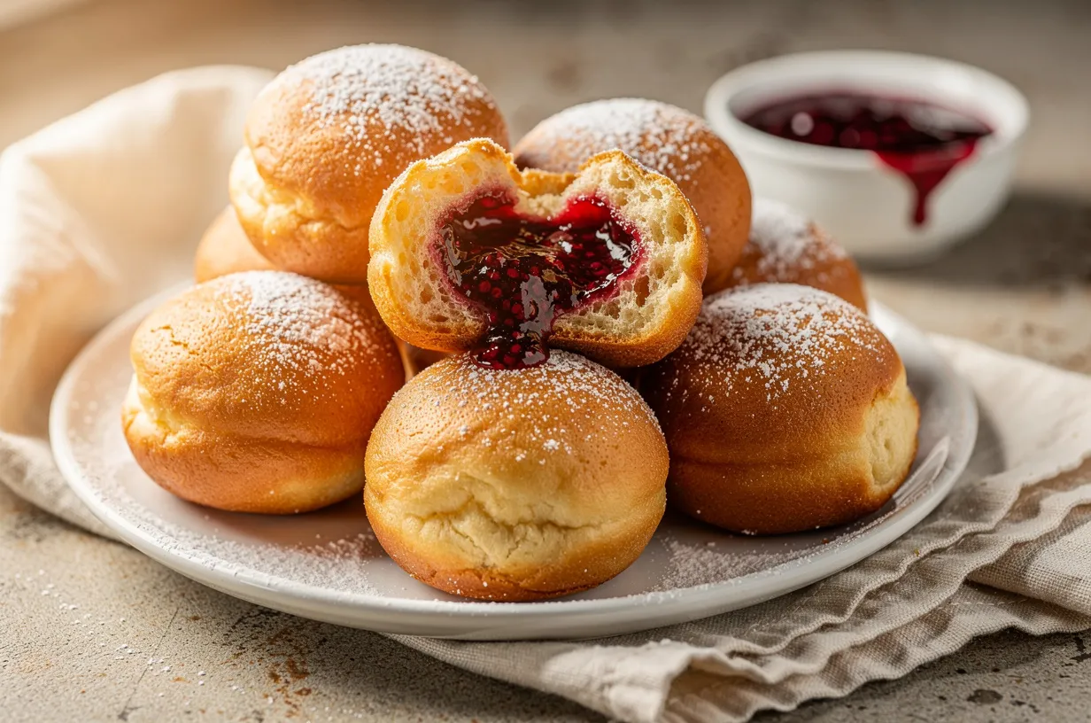 Gluten-Free Gogoși: French-Style Mini Filled Doughnuts