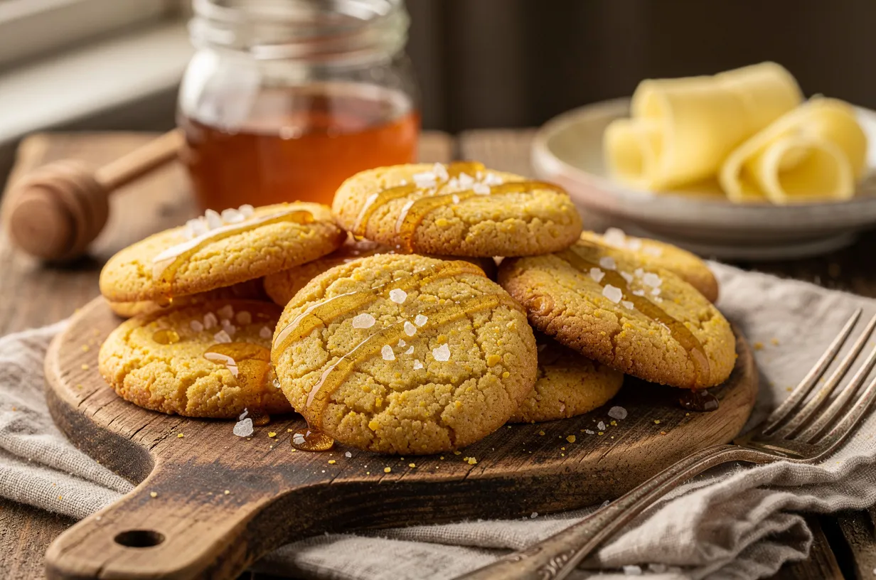 Gluten-Free Honey Butter Corn Cookies with Brown Butter