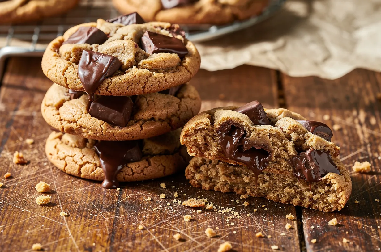 Gluten-Free Peanut Butter Cookies with Chocolate Chunks