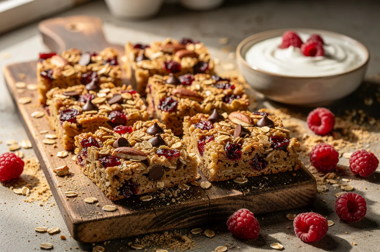 High-Energy Baked Oatmeal Breakfast Bars for Families