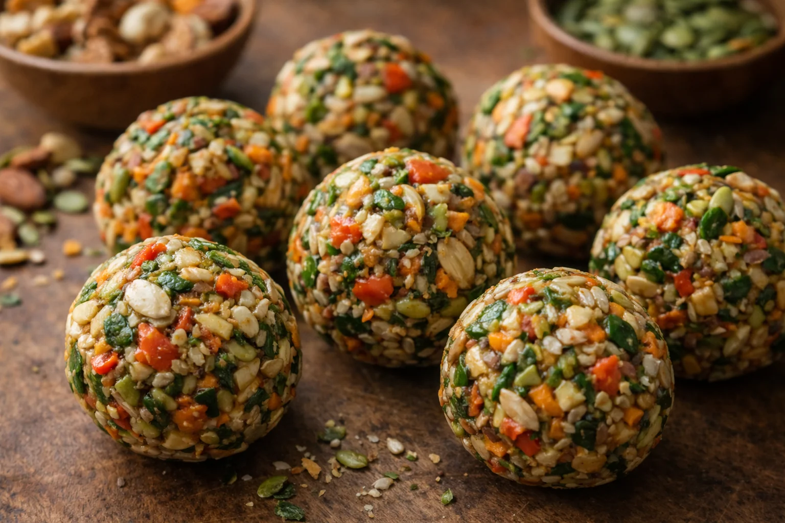 High-Protein Veggie & Nut Energy Bites (Gluten-Free & Dairy-Free)