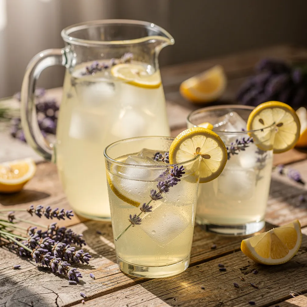 Homemade Lavender Lemonade with Fresh Lemons