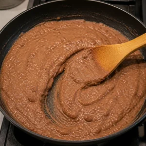 Fagioli refritti cremosi cotti fino a diventare spalmabili