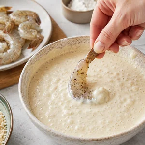 Knusprige Bubble Shrimps mit scharfem Honig-Glaze