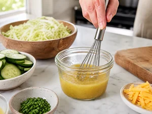 Crunchy Napa Cabbage and Cucumber Salad with Sharp Cheddar