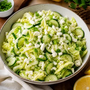 Crunchy Napa Cabbage and Cucumber Salad with Feta