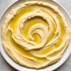 Olio d'oliva nelle onde dell'hummus