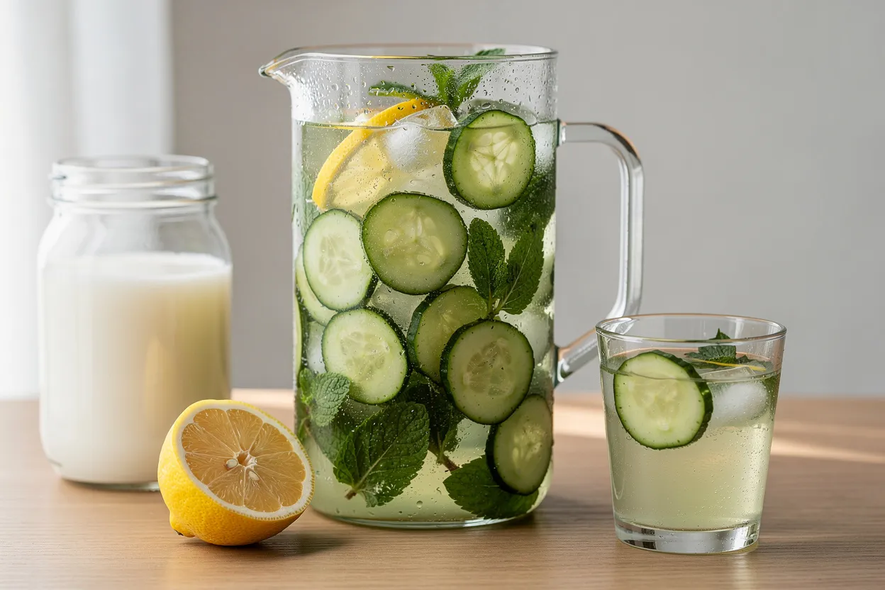 Hydrating Cucumber Mint Electrolyte Water for Migraines