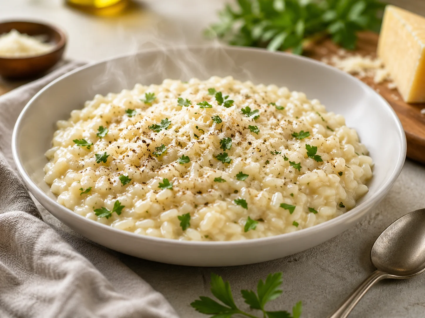 Instant Pot Creamy Parmesan Risotto with Garlic and Herbs