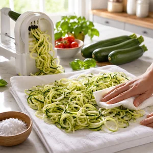 Zucchini Noodle Caprese Skillet with Cherry Tomatoes