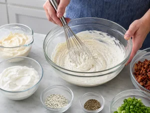 Loaded Bacon Ranch Potato Salad for a Crowd