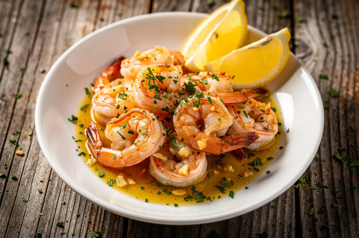 Crevettes beurre-ail micro-ondes — dîner en 5 minutes