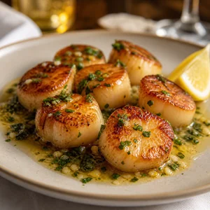 Pan-Seared Scallops with Lemon Garlic Herb Butter
