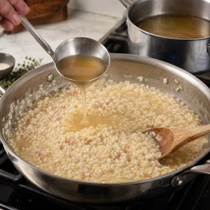 Pan-Seared Scallops with Creamy Lemon Butter Risotto