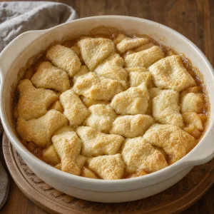 Partially baked pandowdy with pale-golden pastry