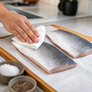 Pan-Seared Barramundi with Macadamia Nut Pesto