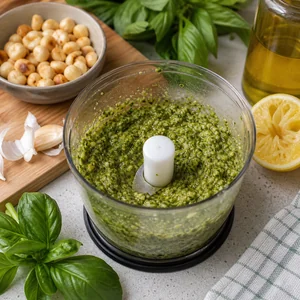 Pan-Seared Barramundi with Macadamia Nut Pesto