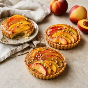Pfirsich-Nektarinen-Tartelettes mit Pistazien