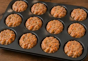 High-Protein Puten-Hackbraten-Muffins für Kinder