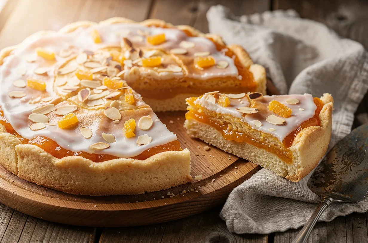 Polish Easter Mazurek: Almond Apricot Shortbread Tart