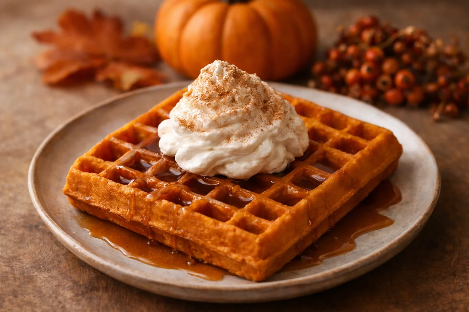 Pumpkin Waffle Dessert: Warm, Crispy, and Sweet Treat