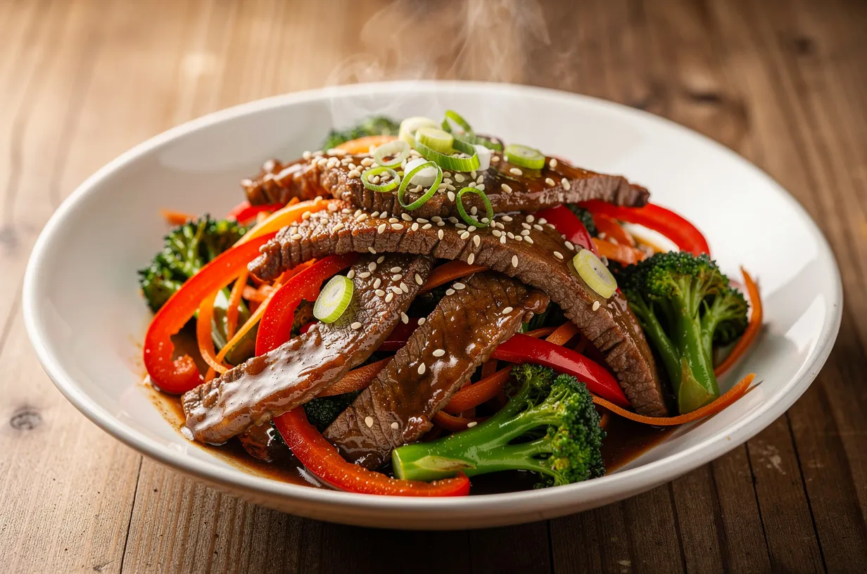 Quick Beef Stir-Fry with Garlic, Ginger & Sesame Tonight