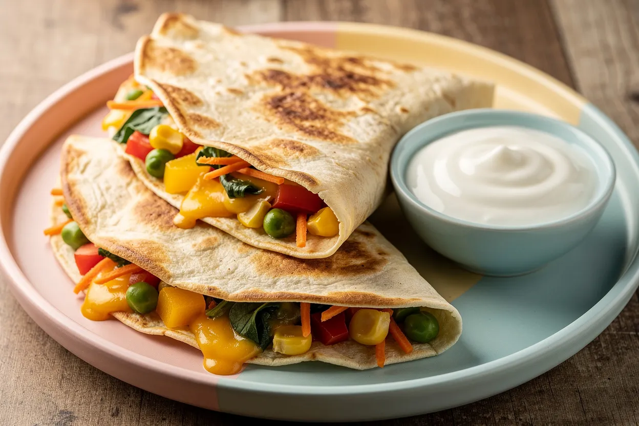 Rainbow Veggie Quesadillas: Kid-Friendly, Quick & Mild