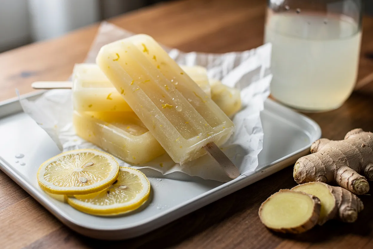 Refreshing Lemon Coconut Water Popsicles for Nausea