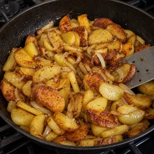 Patate fritte scoperte che tornano croccanti in padella
