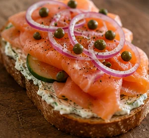 Smoked Salmon Sourdough Sandwiches with Herbed Cream Cheese