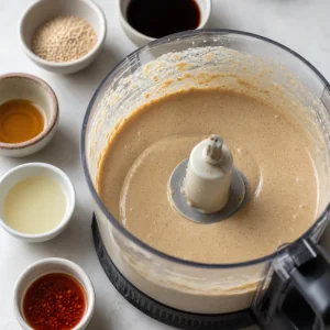 Cremiges Sesam-Dressing im Mixer