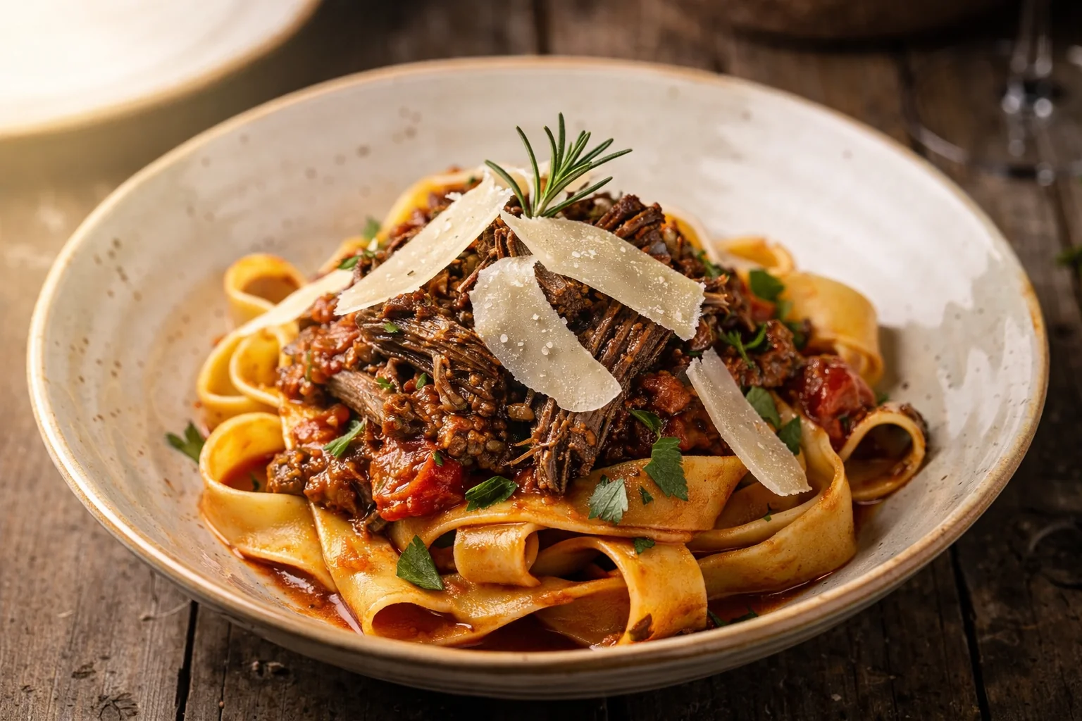 Slow-Braised Chuck Roast Ragu with Pappardelle Pasta