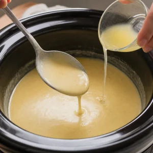 Lemon juice added to the thickened cream sauce