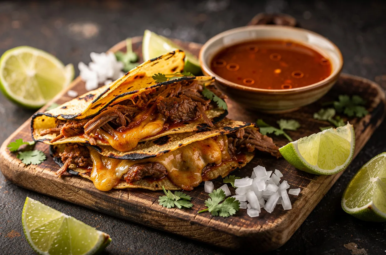 Smoky Beef Birria Tacos with Consomé for Dipping Tonight