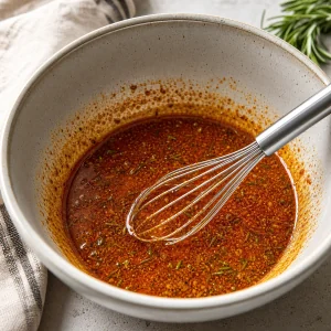 Rauchpaprika-Rosmarin-Würzung mit Olivenöl verrührt