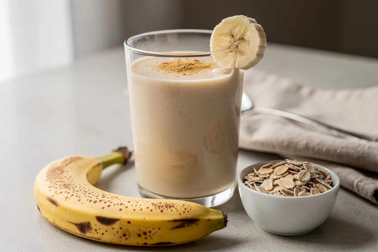 Soothing Calm Banana Almond Smoothie for Morning Sickness