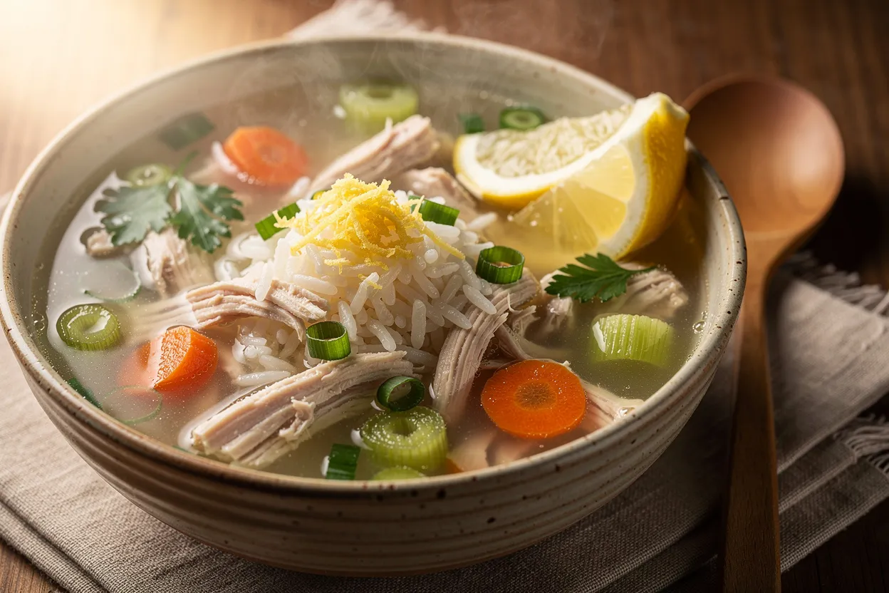 Soothing Ginger-Lemon Chicken and Rice Soup for Sick Days